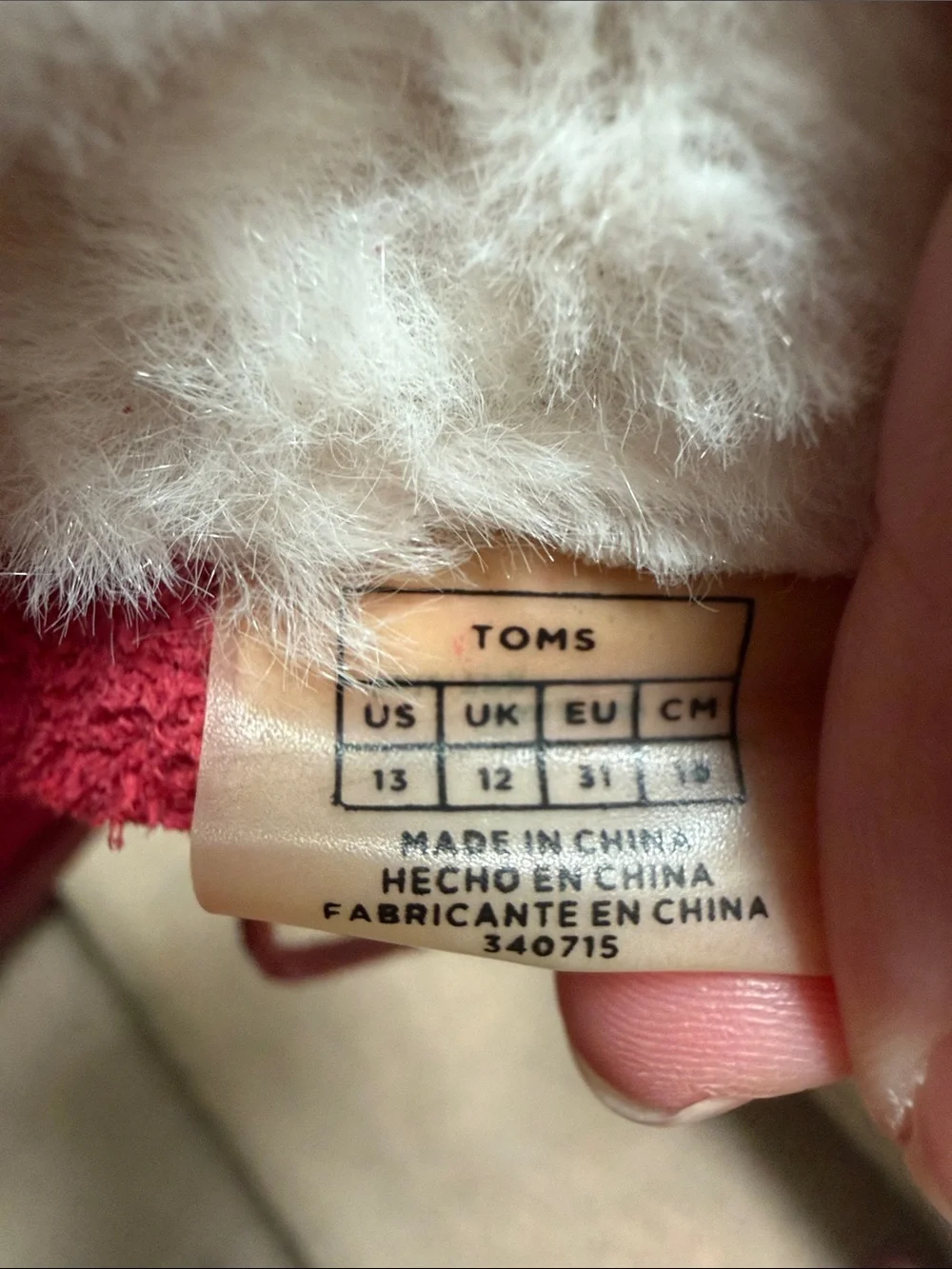 Toms Kids Pink Suede Knit Cuff Faux-Fur Lined Boots